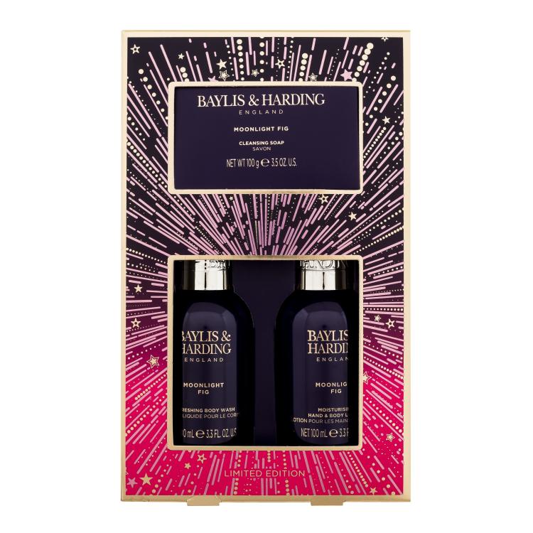 Baylis &amp; Harding Moonlight Fig Ajándékcsomagok tusfürdő 100 ml + testápoló tej 100 ml + szilárd szappan 100 g