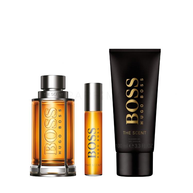 HUGO BOSS Boss The Scent SET1 Ajándékcsomagok eau de toilette 100 ml + eau de toilette 10 ml + tusfürdő 100 ml