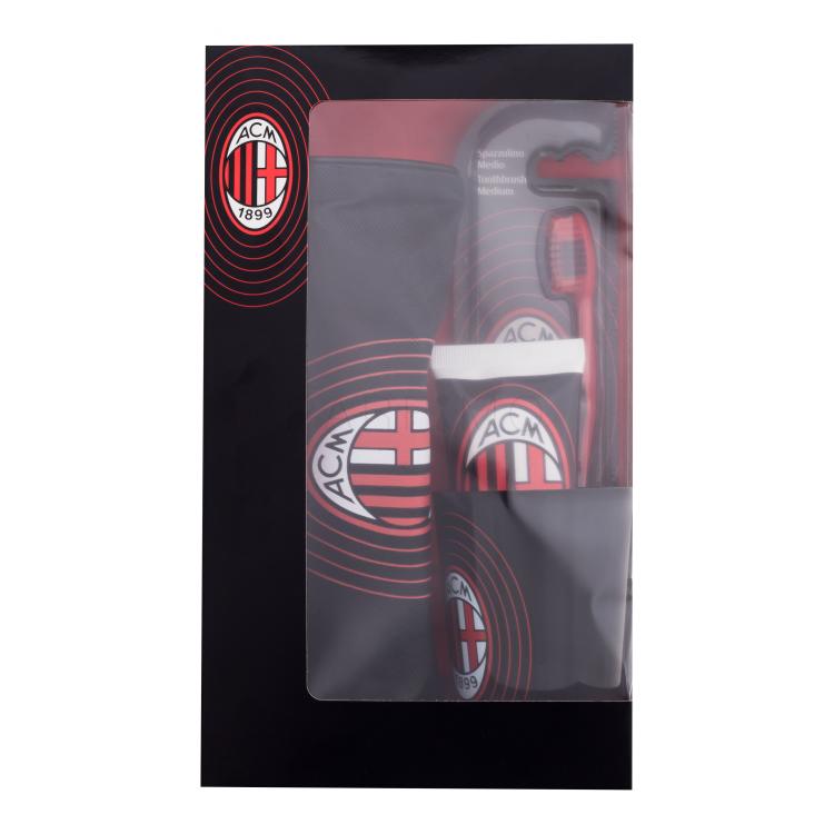 Milan AC Milan Ajándékcsomagok fogkrém 75 ml + fogkefe + fogkefetok + kozmetikai táska sérült doboz