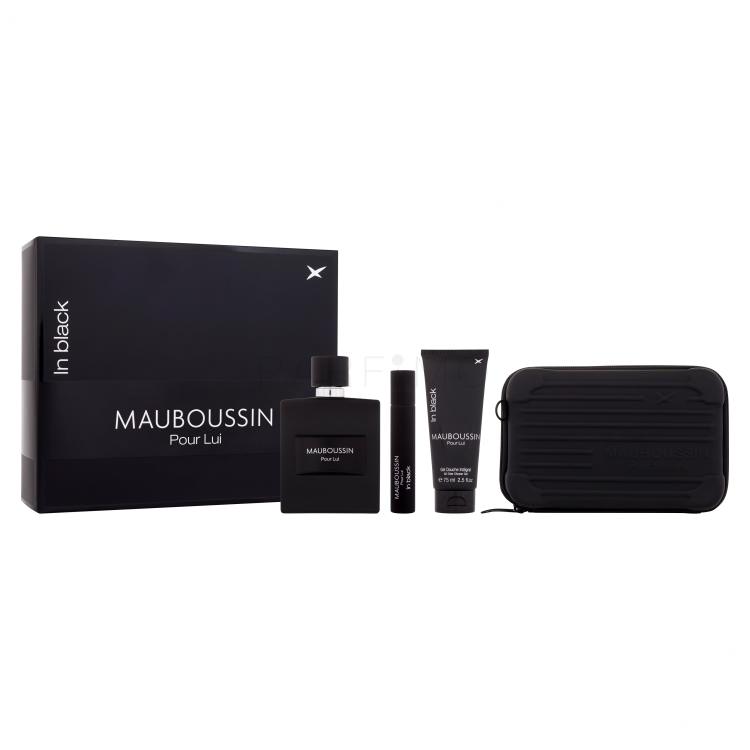 Mauboussin Pour Lui In Black Ajándékcsomagok eau de parfum 100 ml + tusfürdő 75 ml + eau de parfum 20 ml + átvetős táska