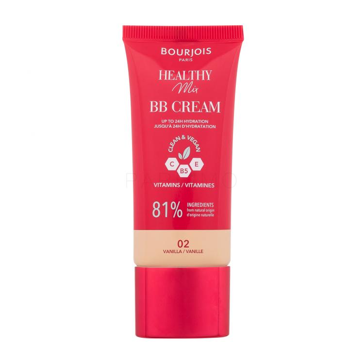 BOURJOIS Paris Healthy Mix Clean &amp; Vegan BB Cream BB krém nőknek 30 ml Változat 02 Vanile