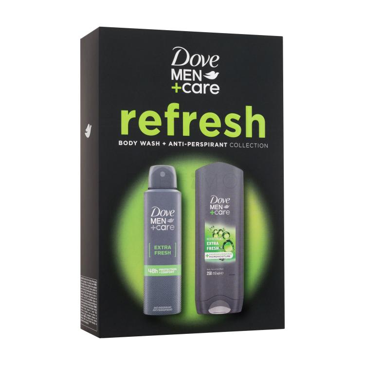 Dove Men + Care Extra Fresh Ajándékcsomagok Men Care Extra Fresh tusfürdő 250 ml + Men Care Extra Fresh 48H izzadásgátló 150 ml