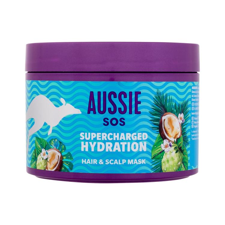 Aussie SOS Supercharged Repair Hair Mask Hajpakolás nőknek 500 ml