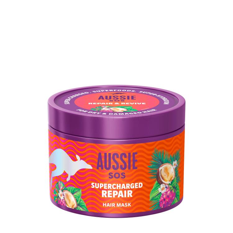 Aussie SOS Supercharged Repair Hair Mask Hajpakolás nőknek 500 ml