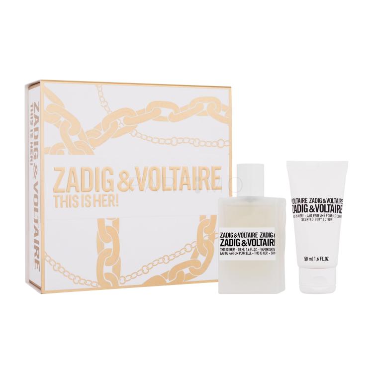 Zadig &amp; Voltaire This is Her! Ajándékcsomagok eau de parfum 50 ml + testápoló tej 50 ml