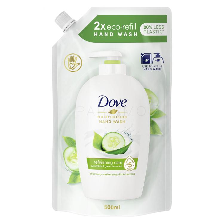 Dove Refreshing Cucumber &amp; Green Tea Folyékony szappan nőknek Refill 500 ml