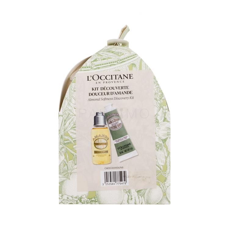 L&#039;Occitane Almond (Amande) Softness Discovery Kit Ajándékcsomagok Almond Shower Oil tusfürdő 35 ml + Almond Delicious Hands kézkrém 30 ml