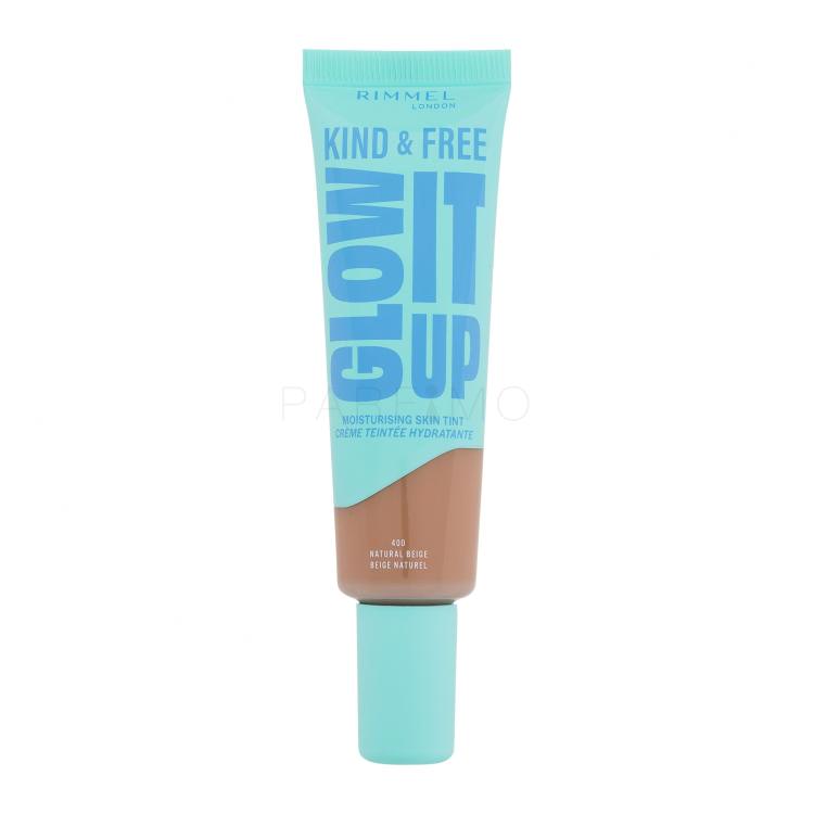 Rimmel London Kind &amp; Free Glow It Up Moisturising Skin Tint Alapozó nőknek 30 ml Változat 400 Natural Beige