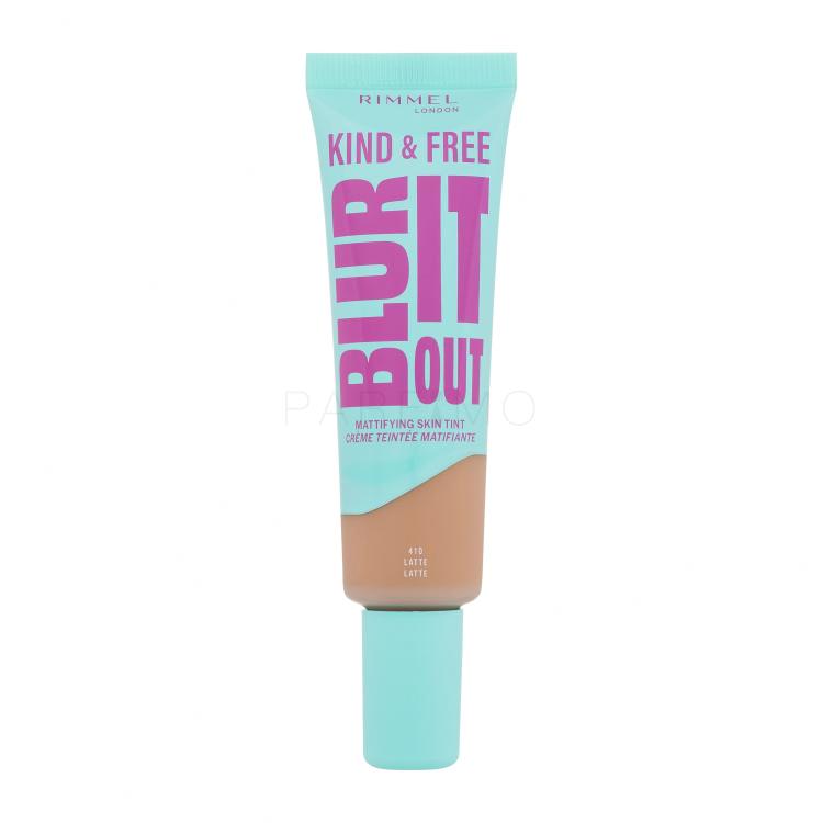 Rimmel London Kind &amp; Free Blur It Out Mattifying Skin Tint Alapozó nőknek 30 ml Változat 410 Latte