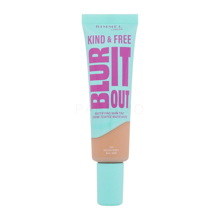 Rimmel London Kind &amp; Free Blur It Out Mattifying Skin Tint Alapozó nőknek 30 ml Változat 350 Golden Honey