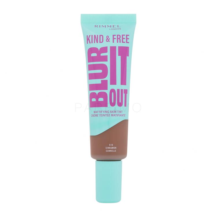 Rimmel London Kind &amp; Free Blur It Out Mattifying Skin Tint Alapozó nőknek 30 ml Változat 510 Cinnamon