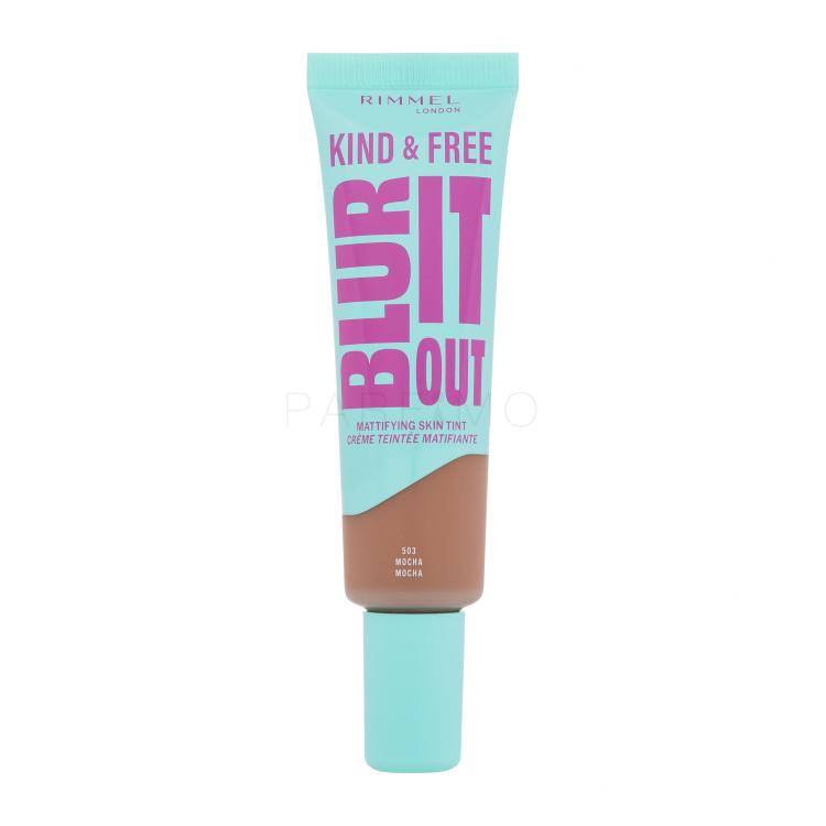 Rimmel London Kind &amp; Free Blur It Out Mattifying Skin Tint Alapozó nőknek 30 ml Változat 503 Mocha