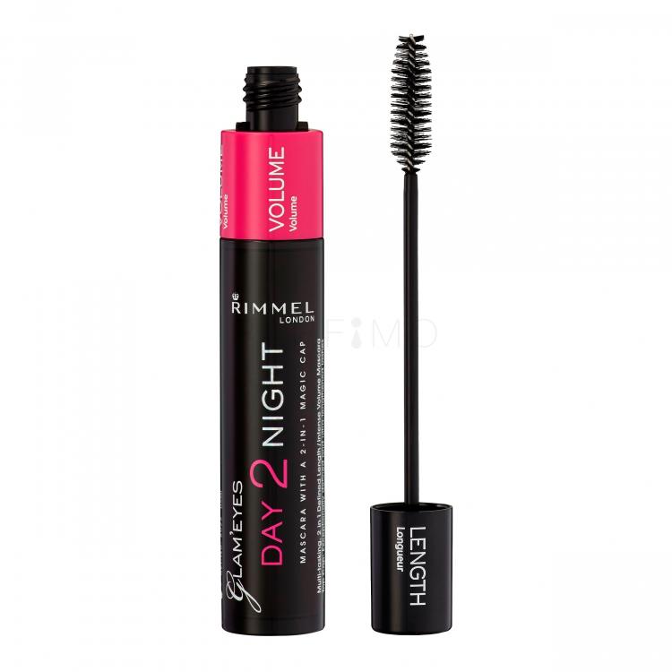 Rimmel London Day 2 Night Szempillaspirál nőknek 9,5 ml Változat 001 Black