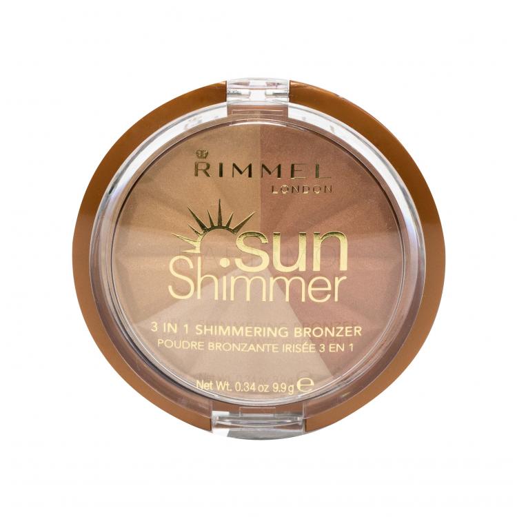 Rimmel London Sun Shimmer 3in1 Bronzosító nőknek 9,9 g Változat 001 Gold Princess