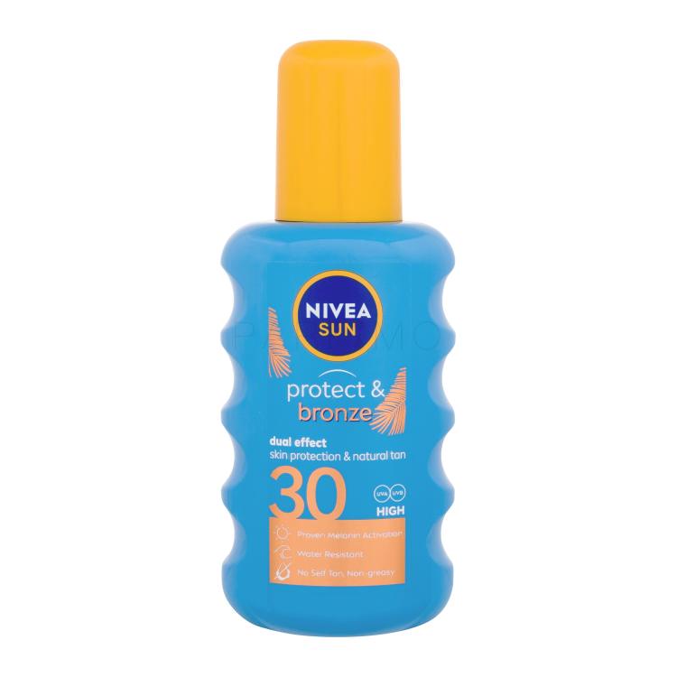 Nivea Sun Protect &amp; Bronze Sun Spray SPF30 Fényvédő készítmény testre 200 ml