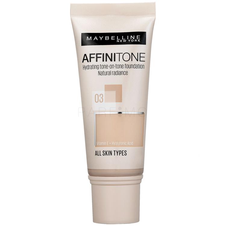 Maybelline Affinitone Alapozó nőknek 30 ml Változat 03 Light Sand Beige