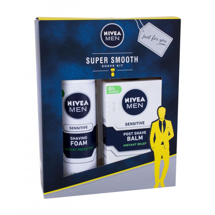 Nivea Men Sensitive Ajándékcsomagok borotválkozás utáni balzsam 100 ml + borotvahab 200 ml