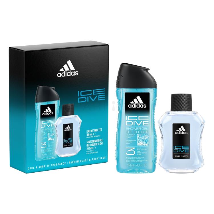 Adidas Ice Dive Ajándékcsomagok Eau de Toilette 100 ml + tusfürdő 250 ml