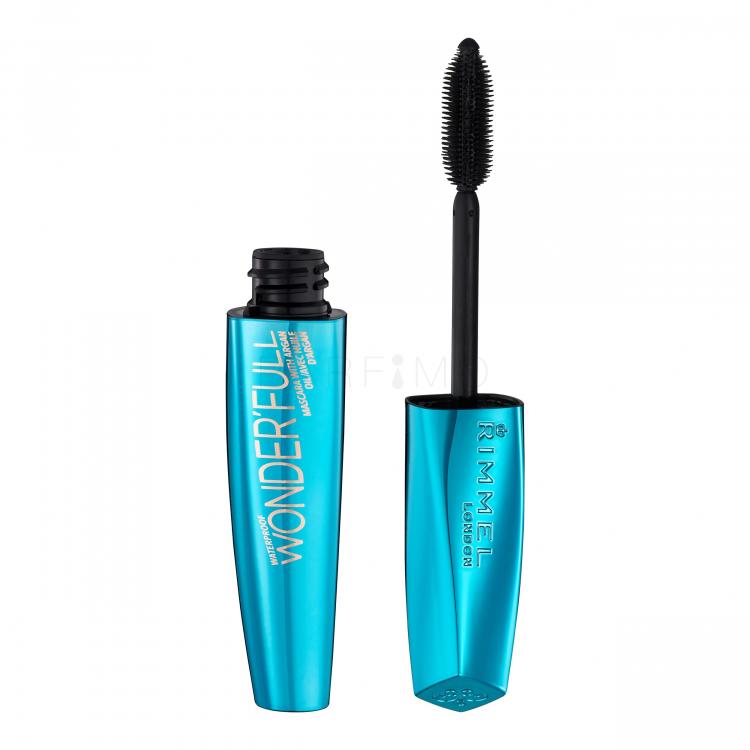 Rimmel London Wonder Full Argan Oil Mascara Waterproof Szempillaspirál nőknek 11 ml Változat 001 Black