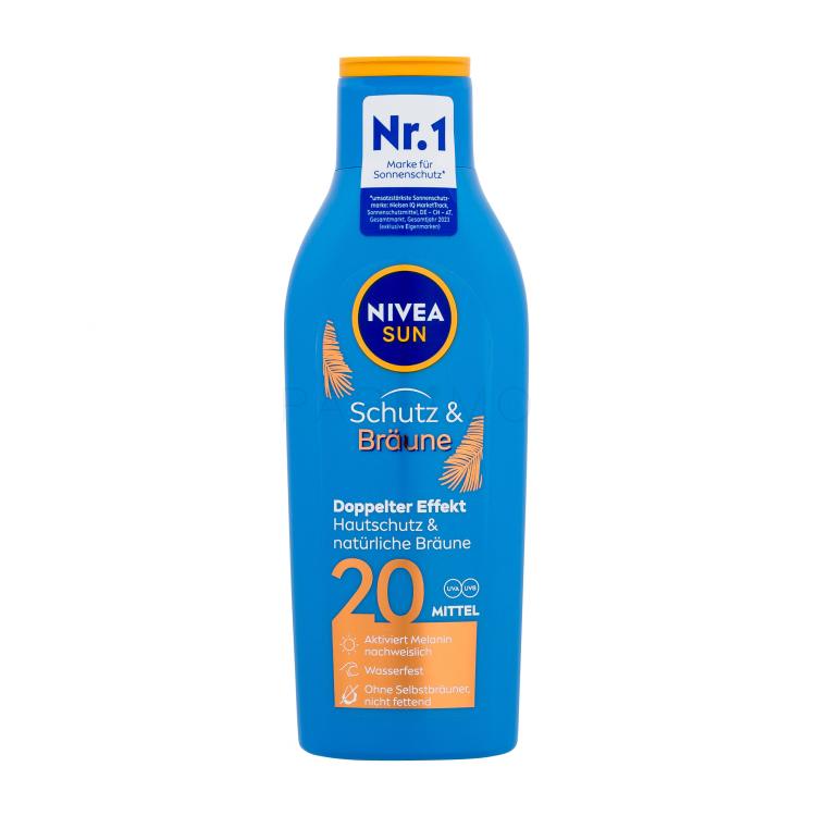 Nivea Sun Protect &amp; Bronze Sun Lotion SPF20 Fényvédő készítmény testre 200 ml