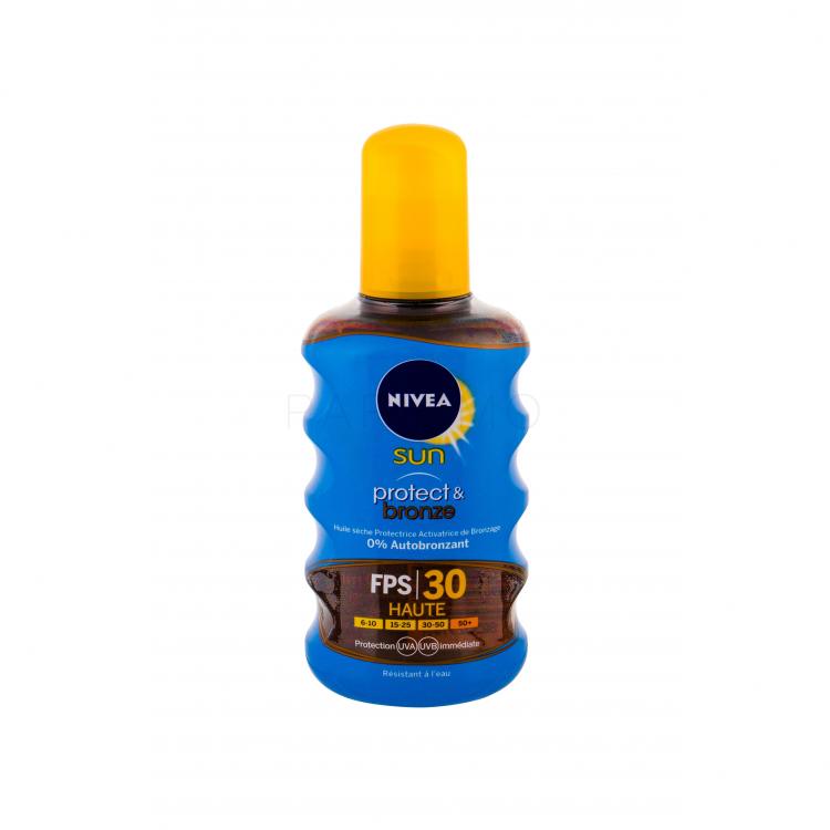 Nivea Sun Protect &amp; Bronze Oil Spray SPF30 Fényvédő készítmény testre 200 ml