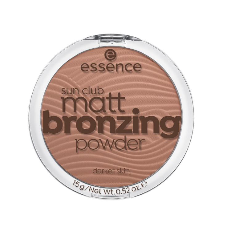 Essence Sun Club Matt Bronzing Powder Bronzosító nőknek 15 g Változat 02 Sunny