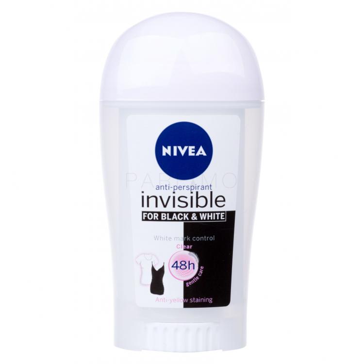 Nivea Black &amp; White Invisible Clear 48h Izzadásgátló nőknek 40 ml