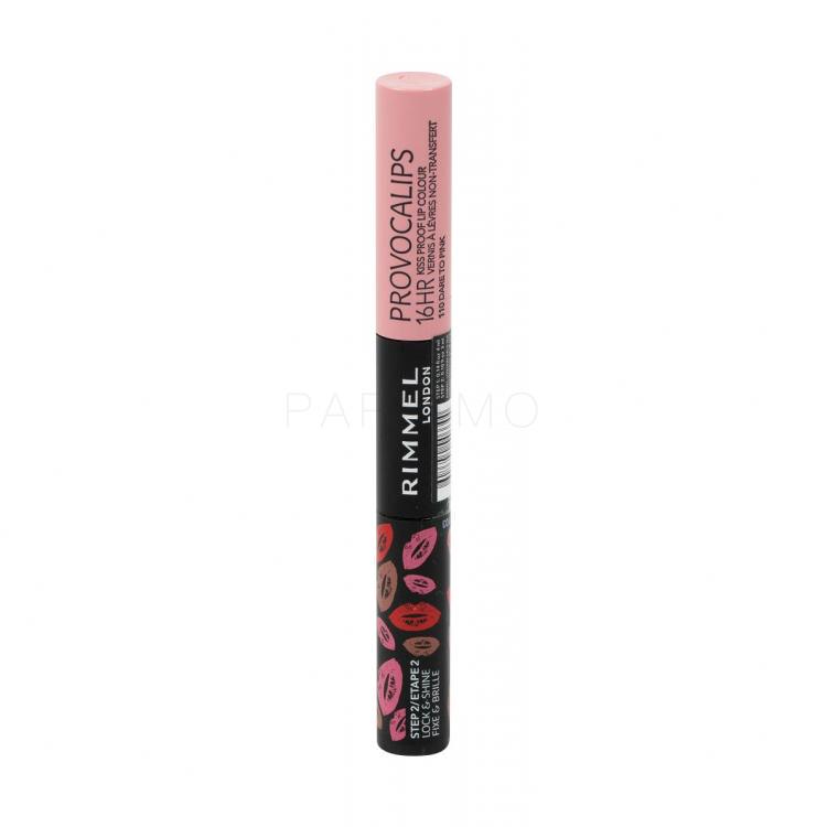 Rimmel London Provocalips 16hr Kiss Proof Lip Colour Rúzs nőknek 7 ml Változat 110 Dare To Pink