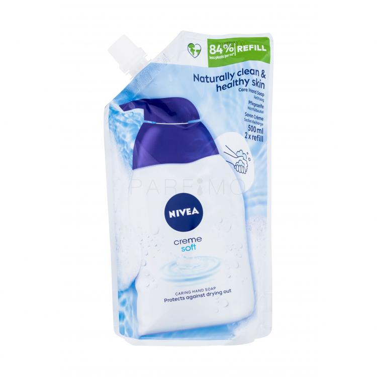 Nivea Creme Soft Care Soap Refill Folyékony szappan nőknek Refill 500 ml