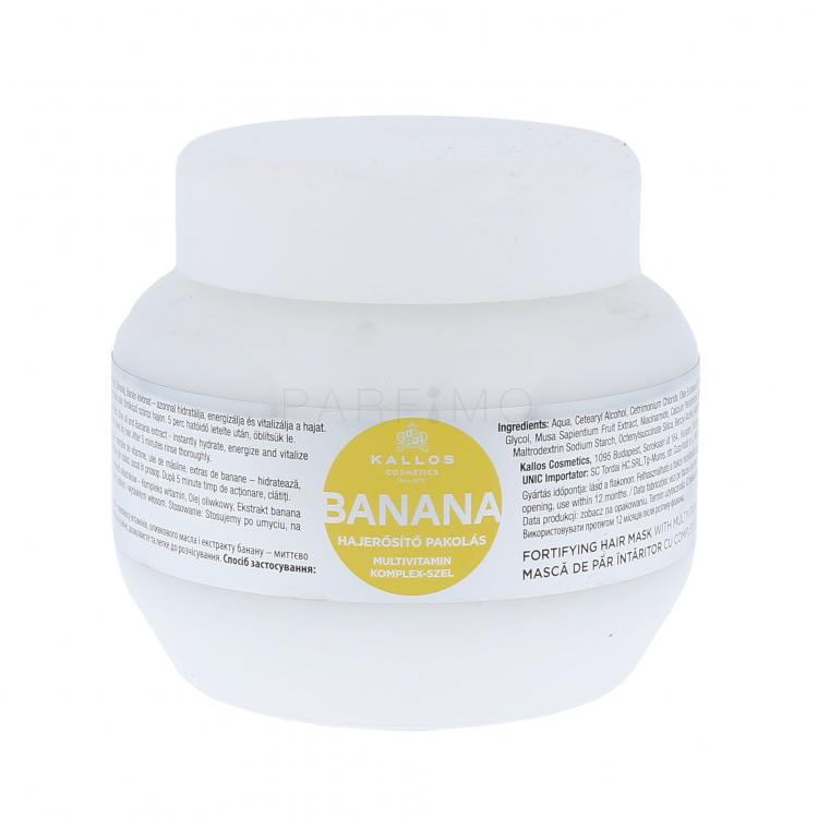 Kallos Cosmetics Banana Hajpakolás nőknek 275 ml