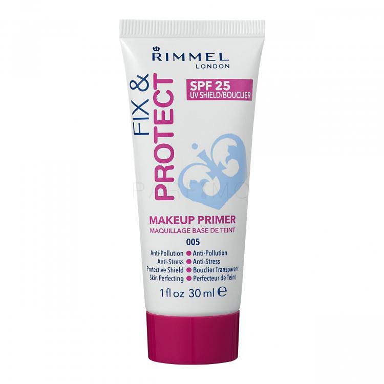 Rimmel London Fix &amp; Protect Makeup Primer SPF25 Primer nőknek 30 ml Változat 005