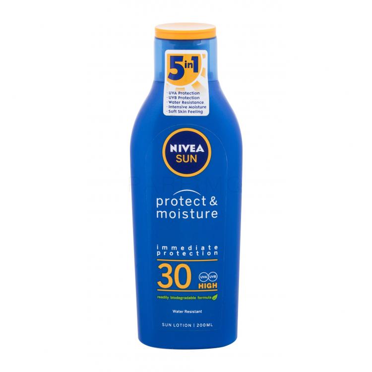 Nivea Sun Protect &amp; Moisture SPF30 Fényvédő készítmény testre 200 ml