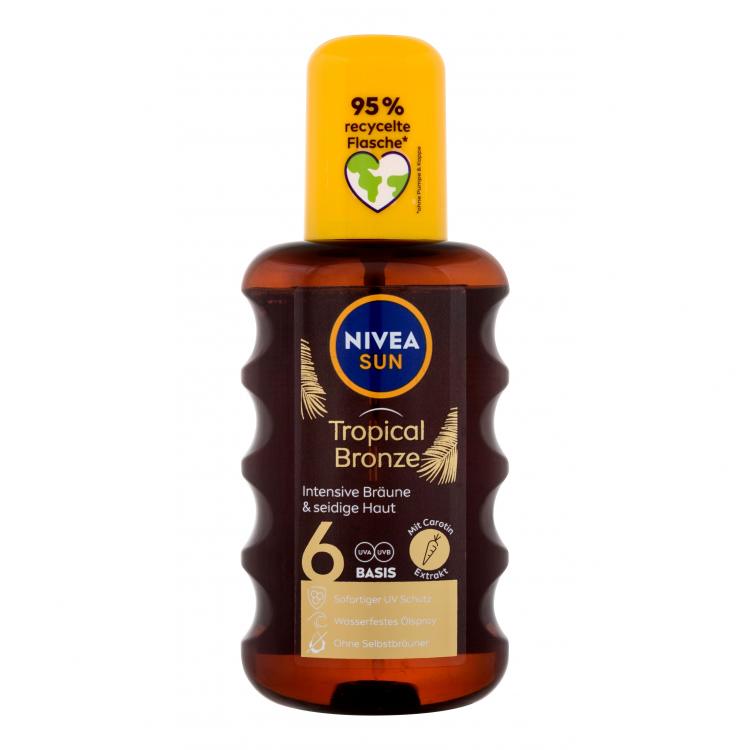 Nivea Sun Tropical Bronze Oil Spray SPF6 Fényvédő készítmény testre 200 ml