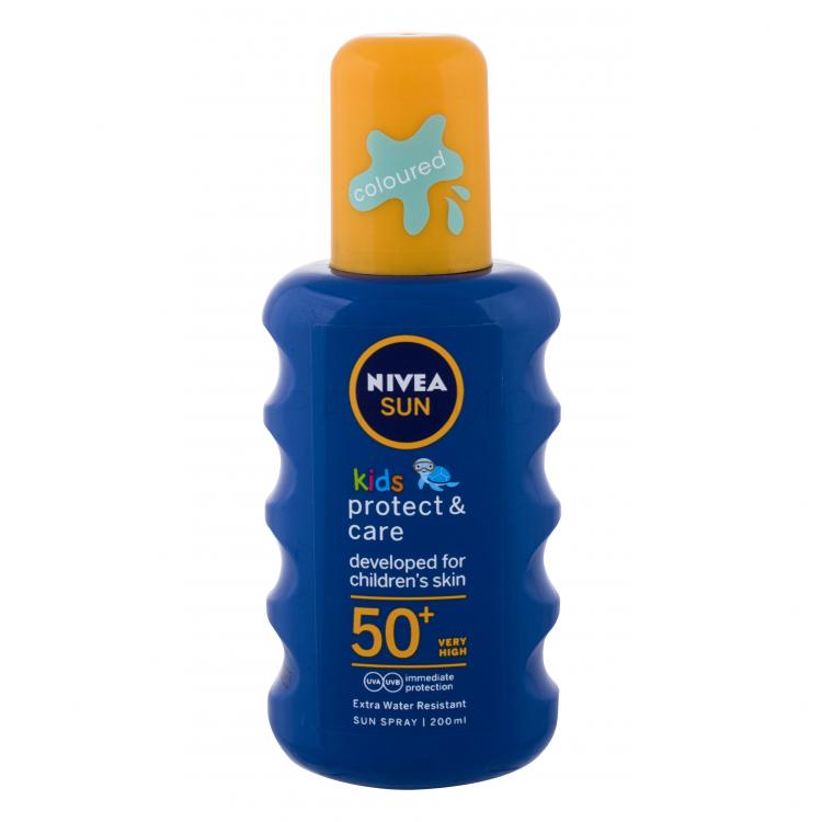 Nivea Sun Kids Protect &amp; Care Sun Spray SPF50+ Fényvédő készítmény testre gyermekeknek 200 ml