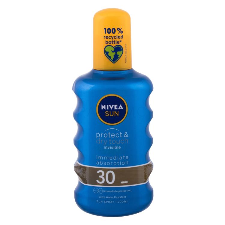 Nivea Sun Protect &amp; Dry Touch Invisible Spray SPF30 Fényvédő készítmény testre 200 ml