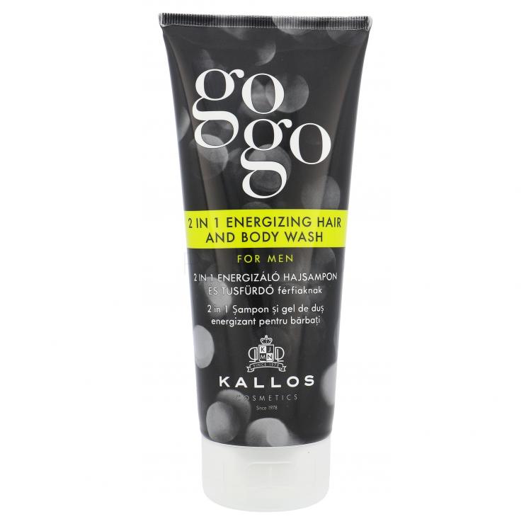 Kallos Cosmetics Gogo 2 in 1 Energizing Hair And Body Wash Tusfürdő férfiaknak 200 ml