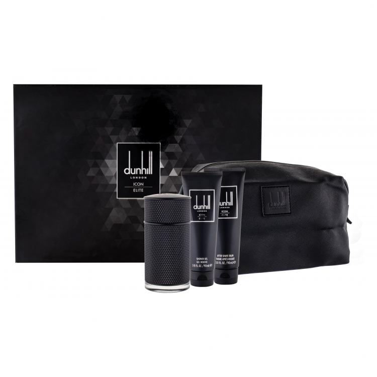 Dunhill Icon Elite Ajándékcsomagok Eau de Parfum 100 ml + tusfürdő 90 ml + borotválkozás utáni balzsam 90 ml + kozmetikai táska