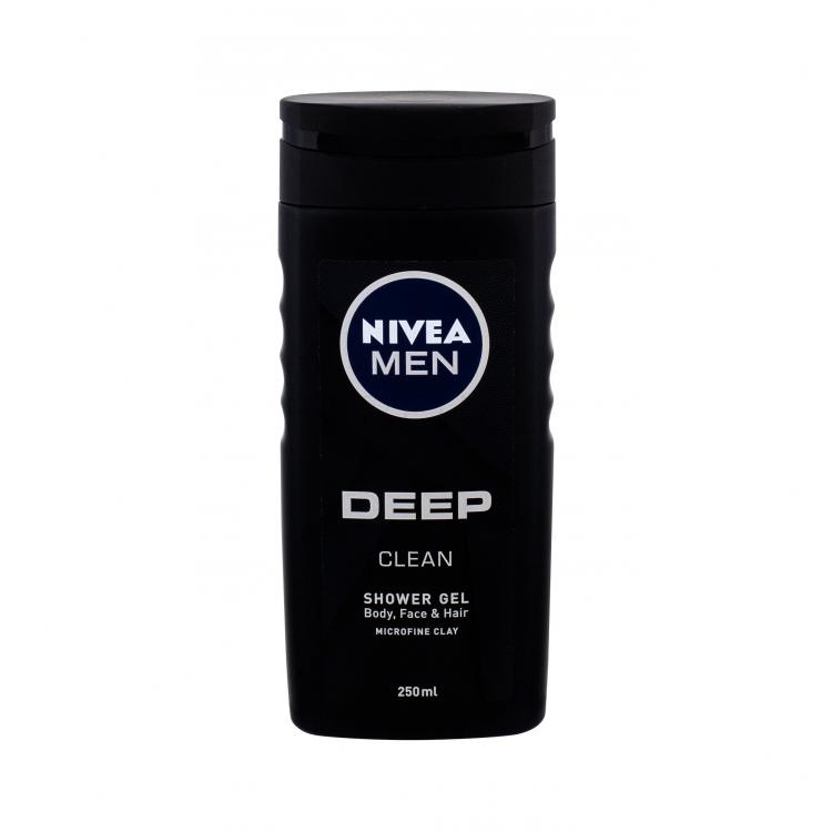 Nivea Men Deep Clean Body, Face &amp; Hair Tusfürdő férfiaknak 250 ml