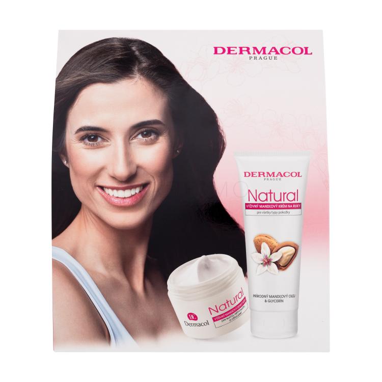 Dermacol Natural Almond Ajándékcsomagok nappali arcápoló 50 ml + kézkrém 100 ml