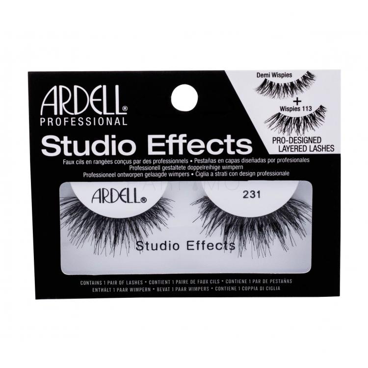 Ardell Studio Effects 231 Wispies Műszempilla nőknek 1 db Változat Black