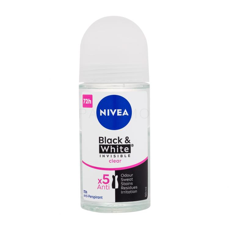 Nivea Black &amp; White Invisible Clear 48h Izzadásgátló nőknek 50 ml