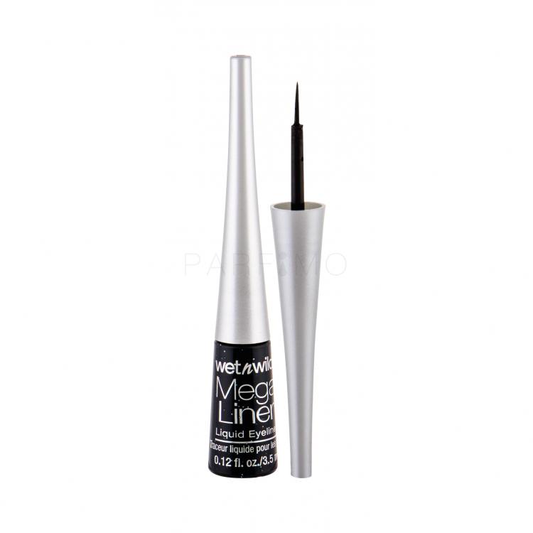 Wet n Wild MegaLiner Szemhéjtus nőknek 3,5 ml Változat Black Sparkle