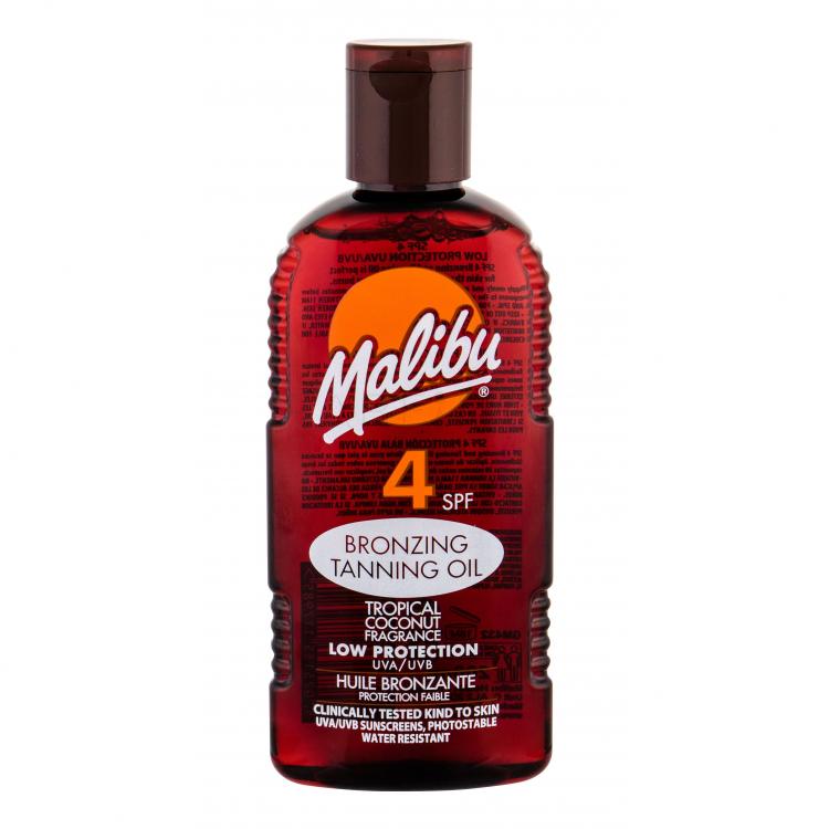 Malibu Bronzing Tanning Oil SPF4 Fényvédő készítmény testre nőknek 200 ml