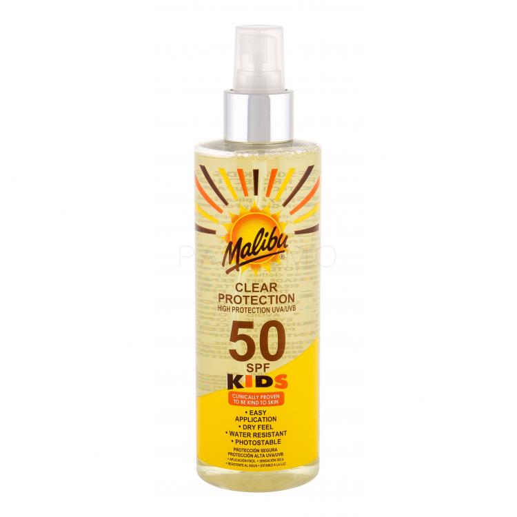 Malibu Kids Clear Protection SPF50 Fényvédő készítmény testre gyermekeknek 250 ml