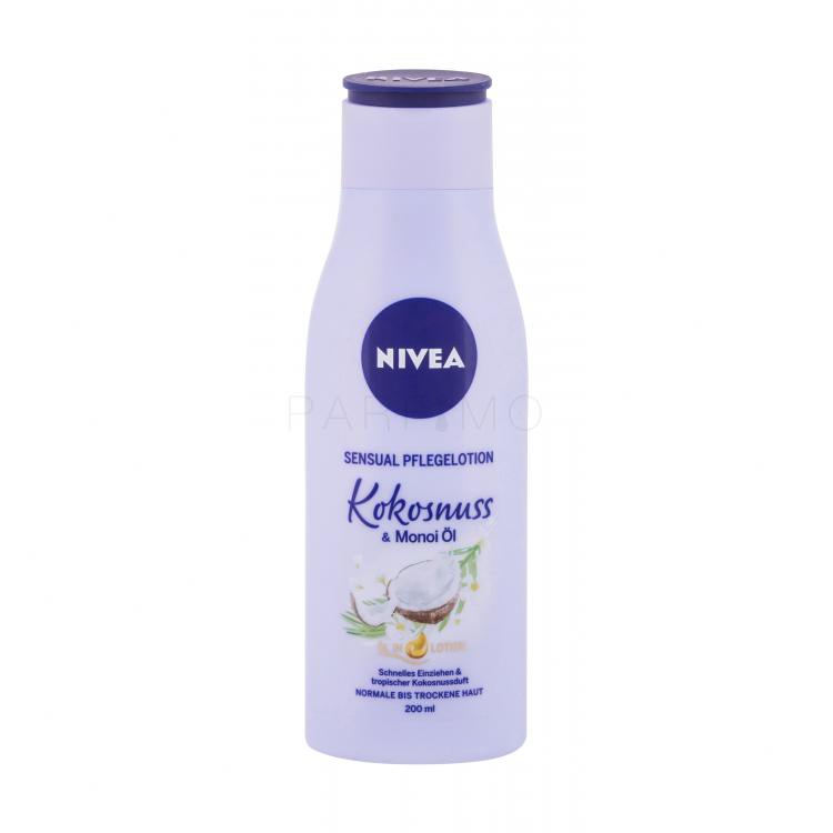 Nivea Coconut &amp; Monoi Oil Testápoló tej nőknek 200 ml