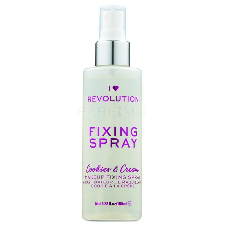 Makeup Revolution London I Heart Revolution Fixing Spray Cookies &amp; Cream Sminkfixáló nőknek 100 ml