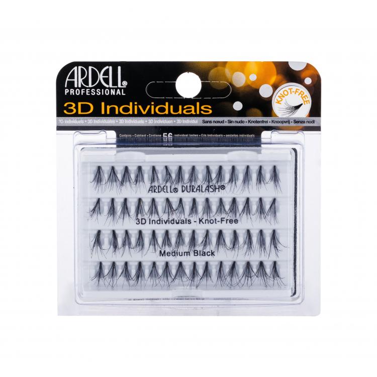 Ardell 3D Individuals Duralash Knot-Free Műszempilla nőknek 56 db Változat Medium Black