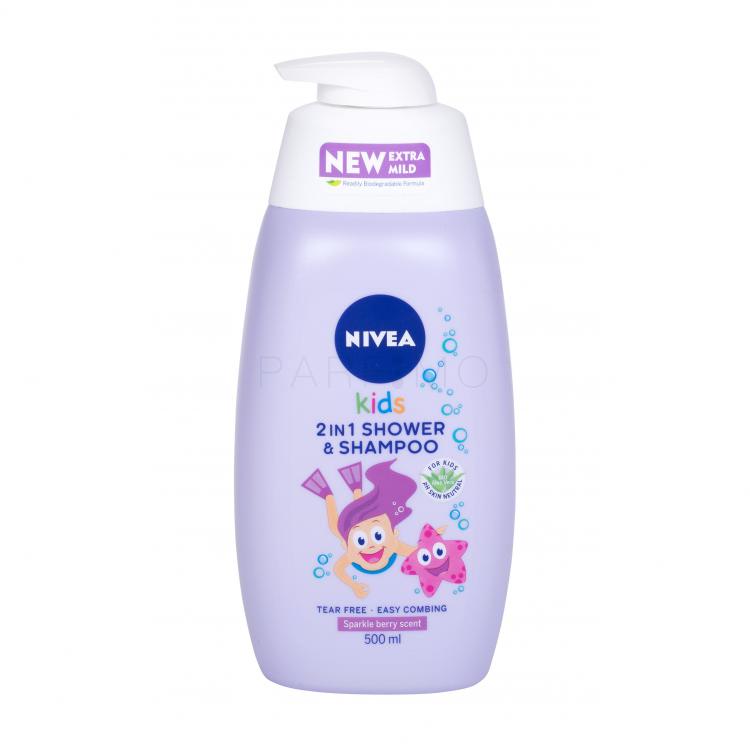 Nivea Kids 2in1 Shower &amp; Shampoo Tusfürdő gyermekeknek 500 ml